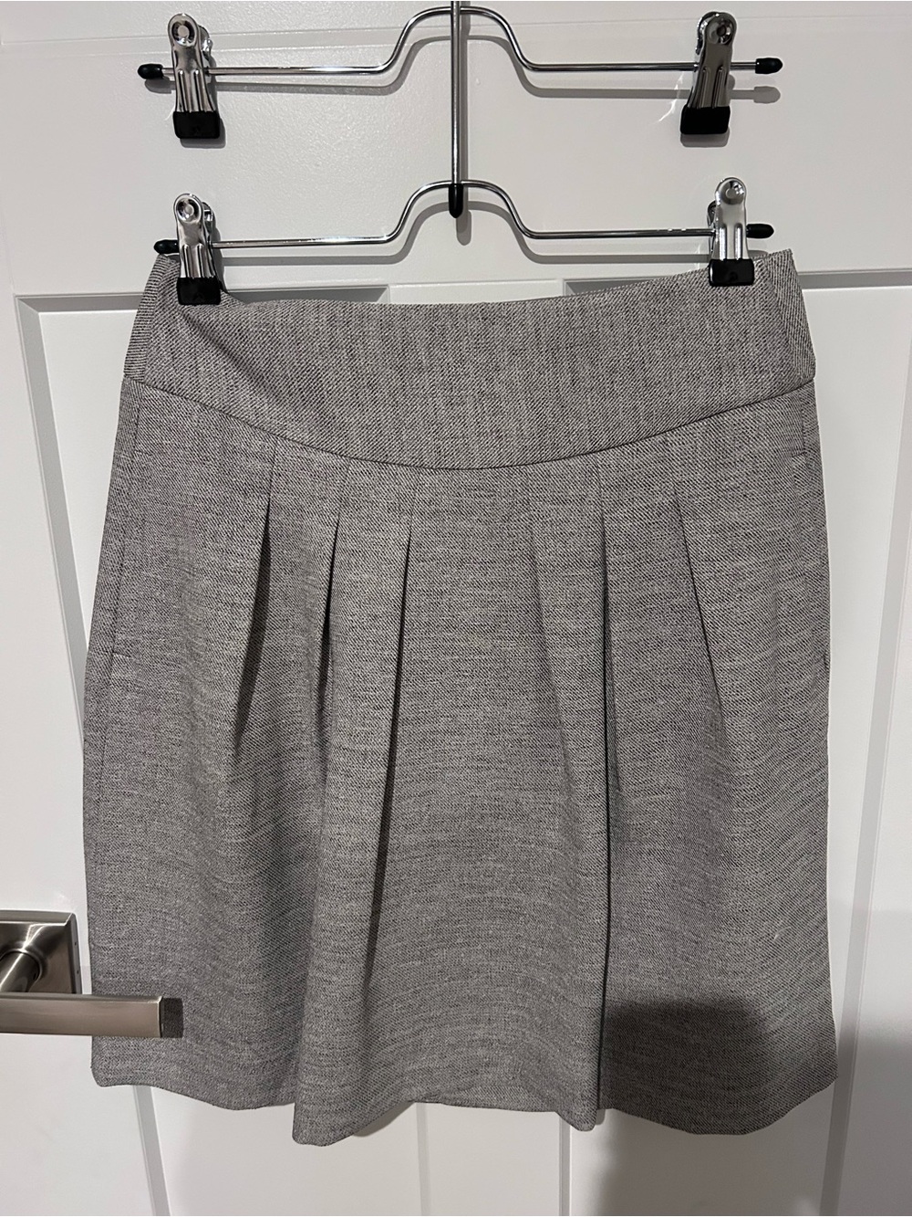 The Limited Gray Pleated A-Line Skirt